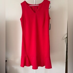 Elegant Scarlet Sleeveless Mini Dress